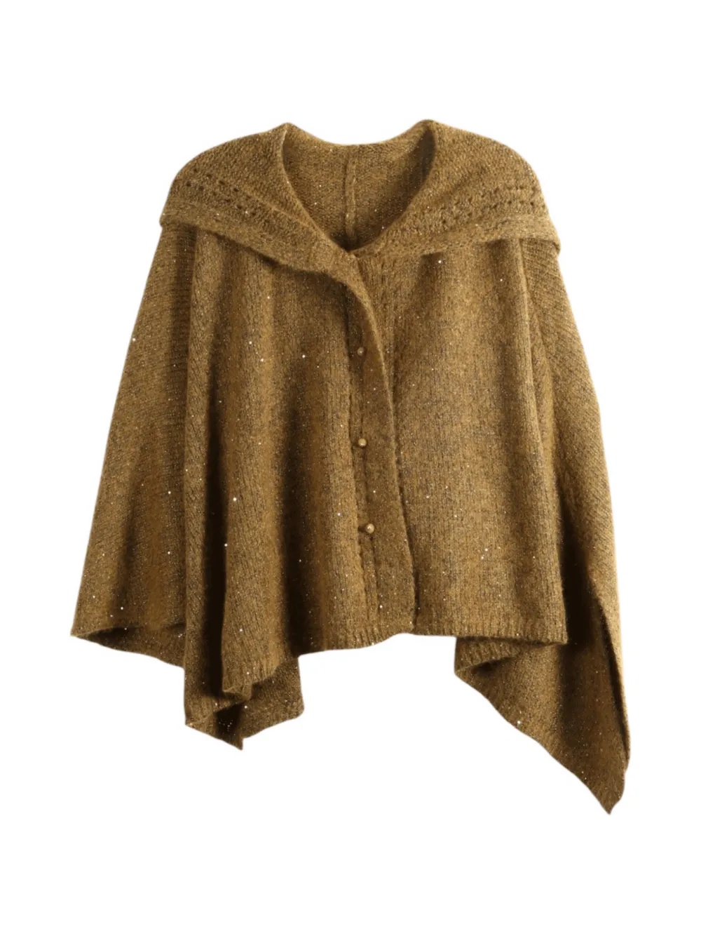 YANGKEHAN Jin Ge sequin-embellished knitted cardigan - Marrone