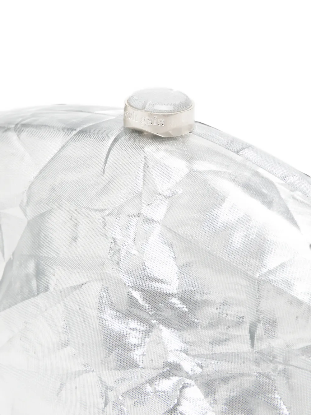 Cult Gaia Caldera crinkled-effect clutch bag Grijs