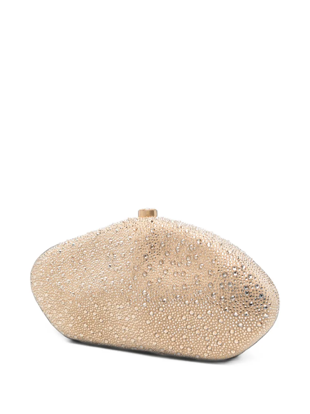 Cult Gaia Caldera crystal-embellished clutch bag Beige