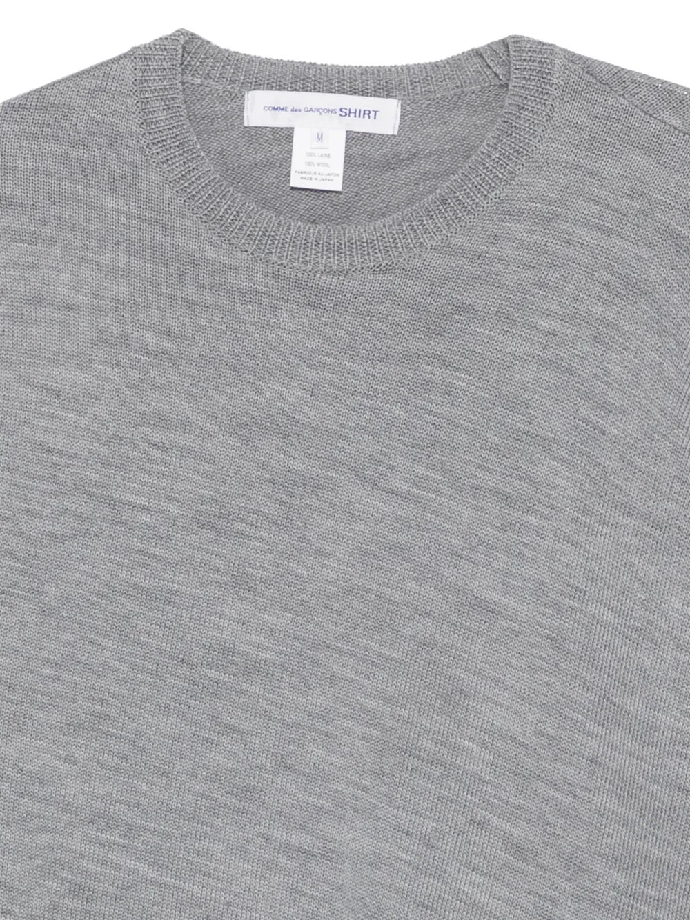Comme Des Garçons Shirt asymmetric fine-knit sweater Grijs