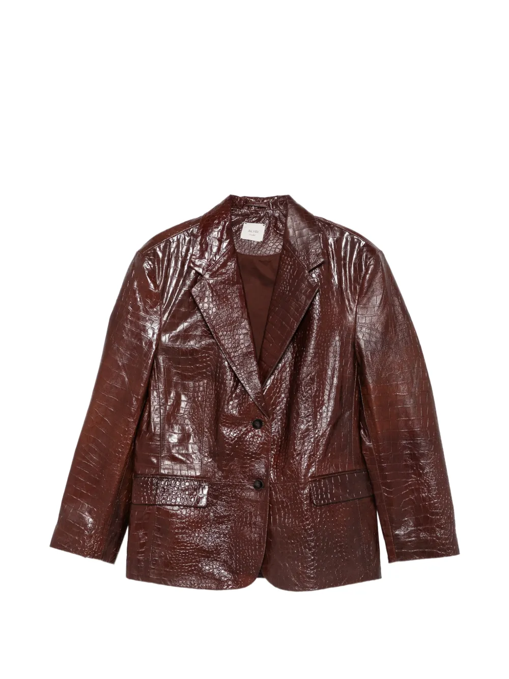 Alysi croc-effect oversized blazer Bruin