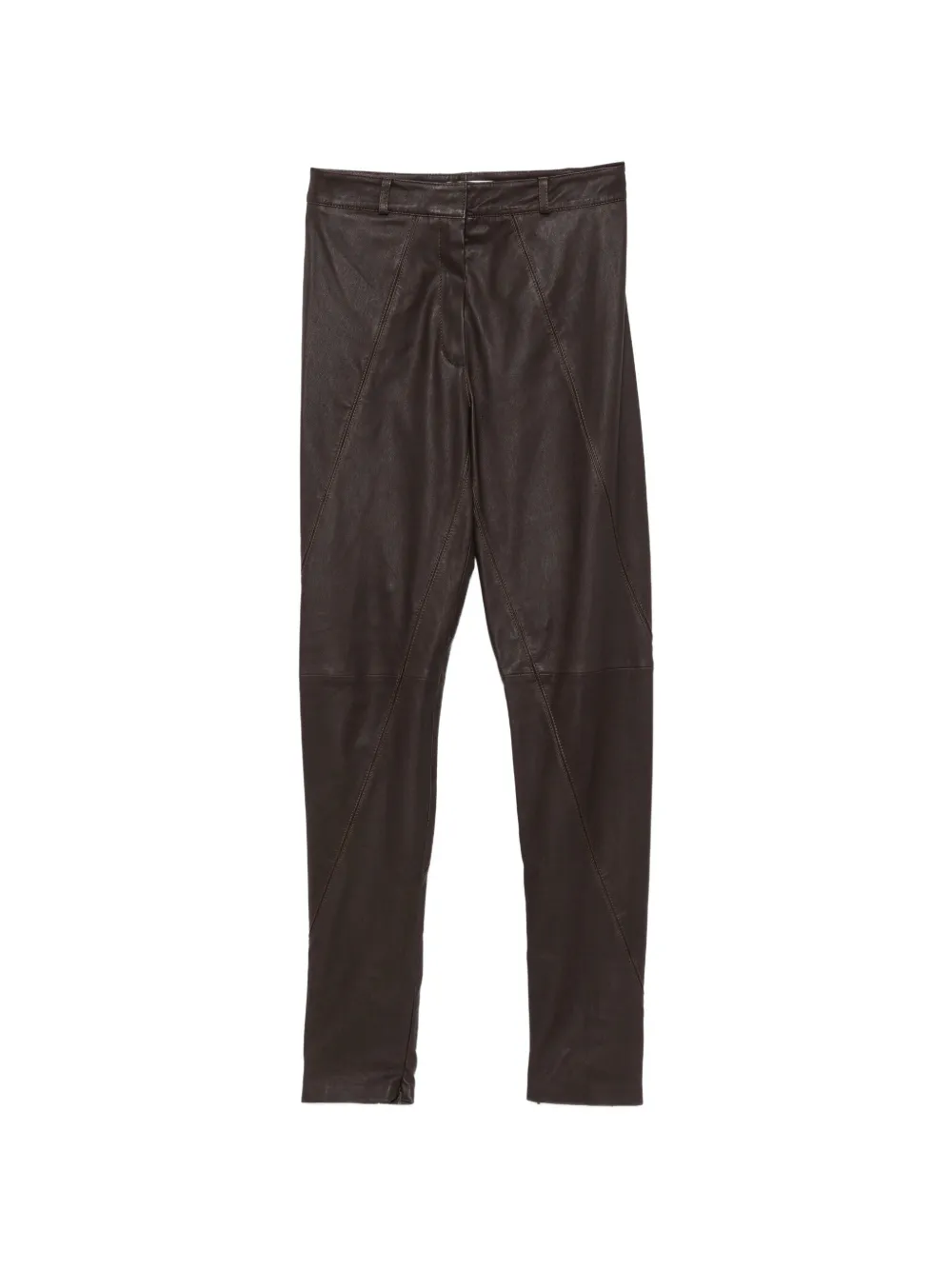 The Frankie Shop Dune panelled leather trousers Bruin