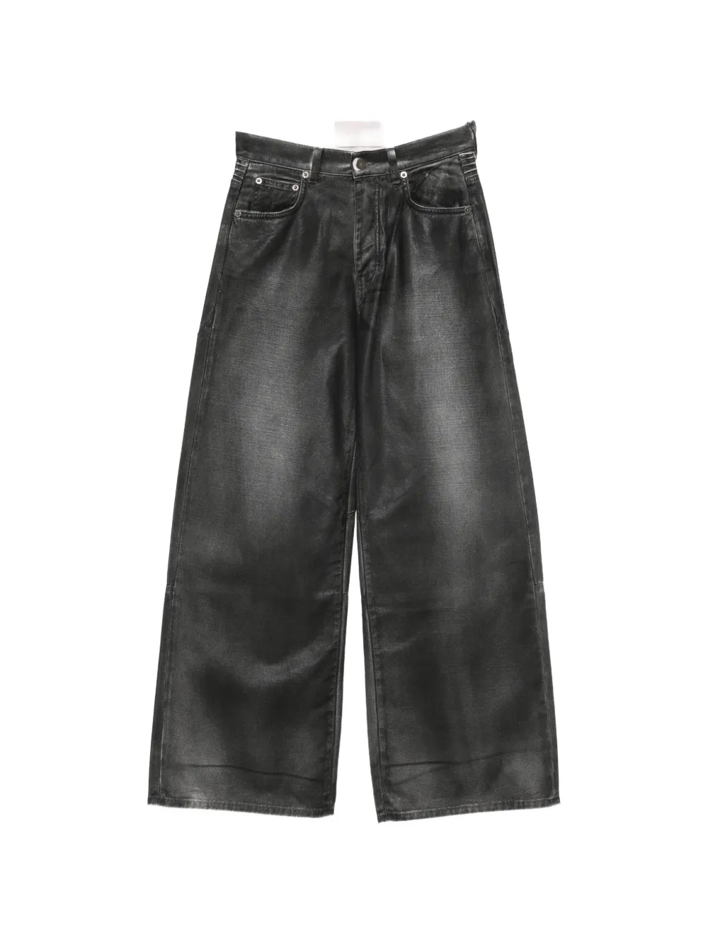 Circus Hotel coated wide-leg jeans - Nero