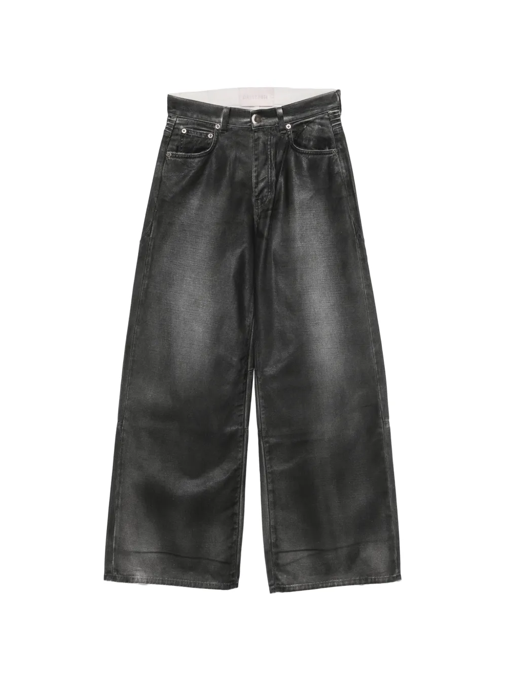 Circus Hotel coated wide-leg jeans - Nero