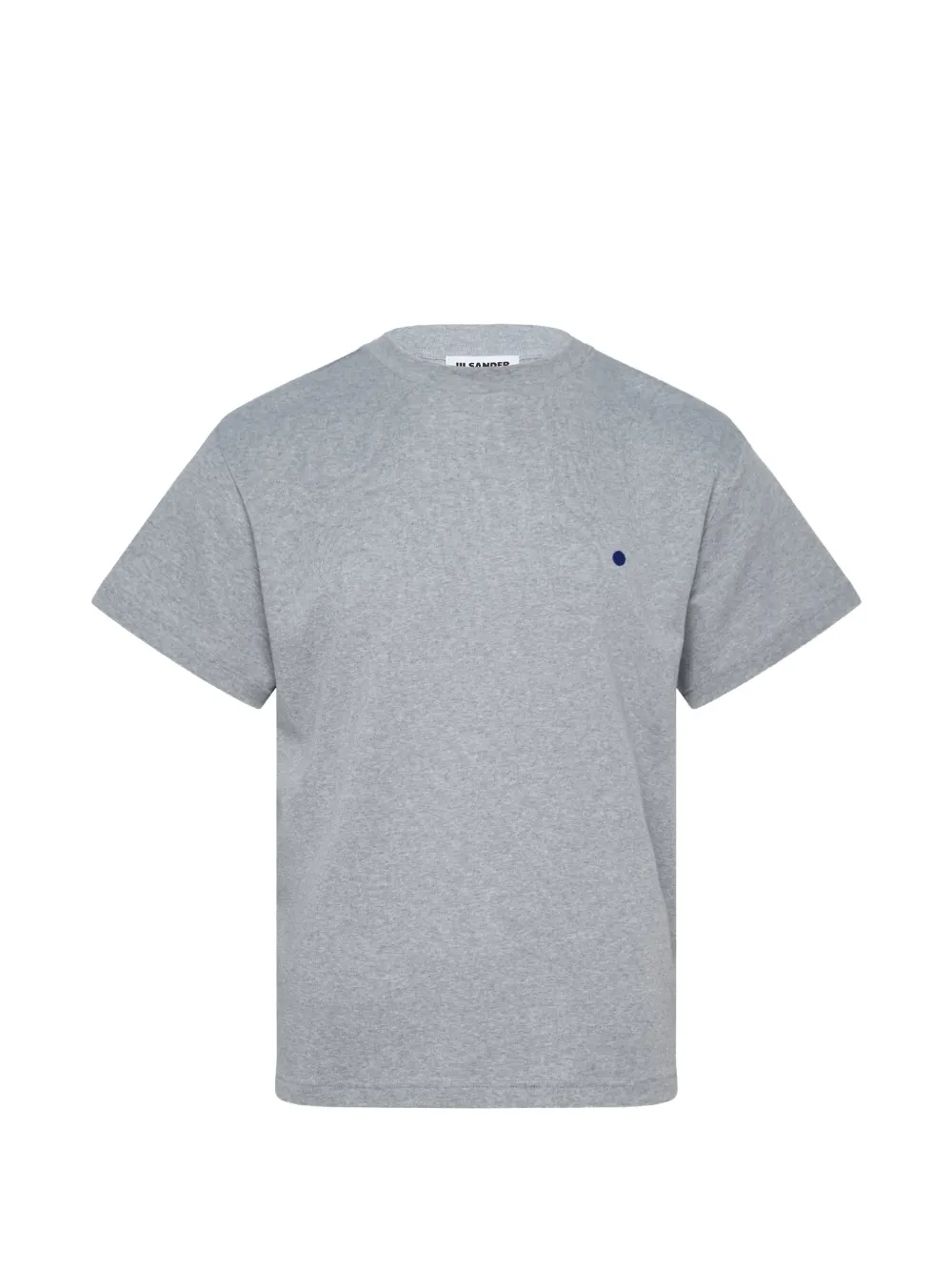 Jil Sander round-embroidered cotton T-shirt Grijs