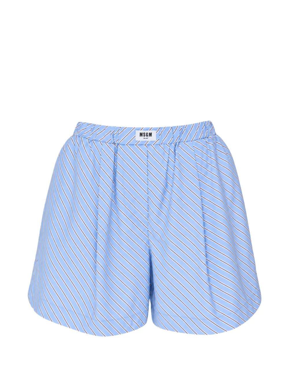 MSGM diagonal-stripe shorts Blauw