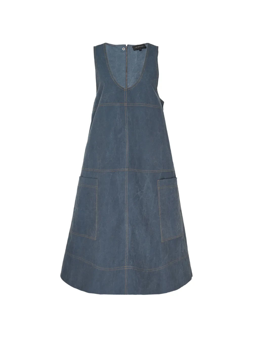 Lee Mathews Cecil apron midi dress - Blu