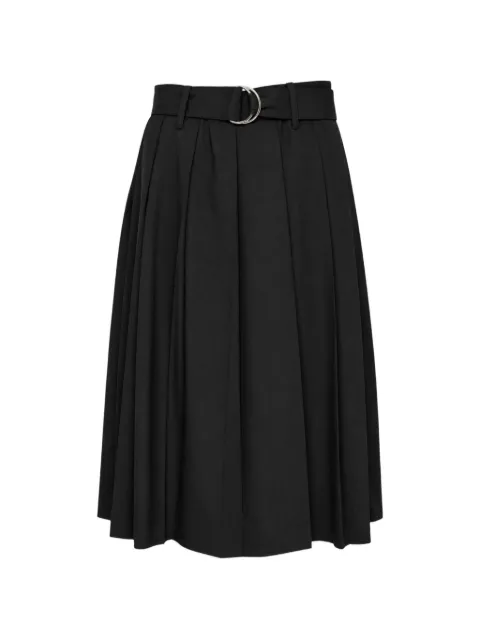 MSGM belted pleated midi skirt