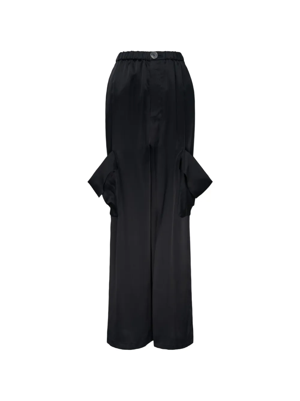 Enföld draped satin cargo pants Zwart