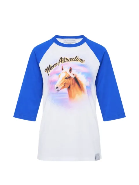 Stella McCartney airbrushed horse baseball T-shirt