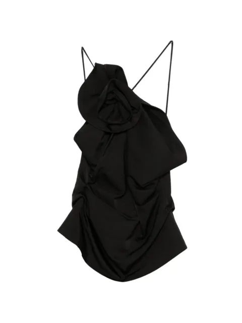 Magda Butrym floral-appliqué ruched top