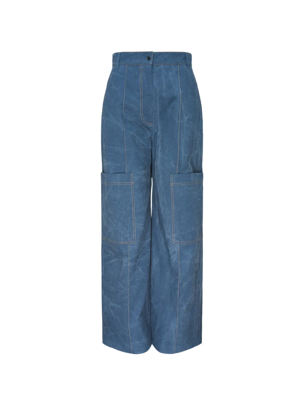 Lee Mathews Cecil broek met wijde pijpen Blauw