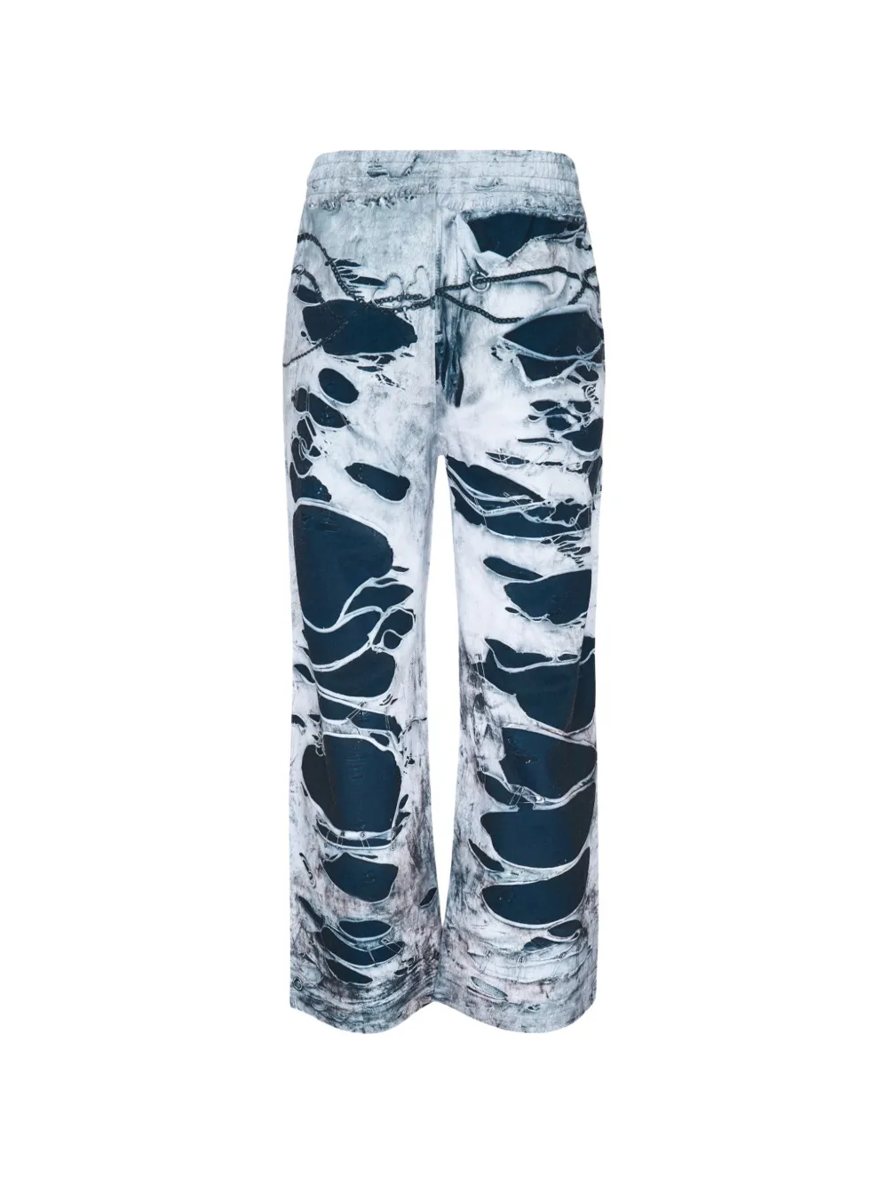 We11done distressed-effect track pants - Bianco