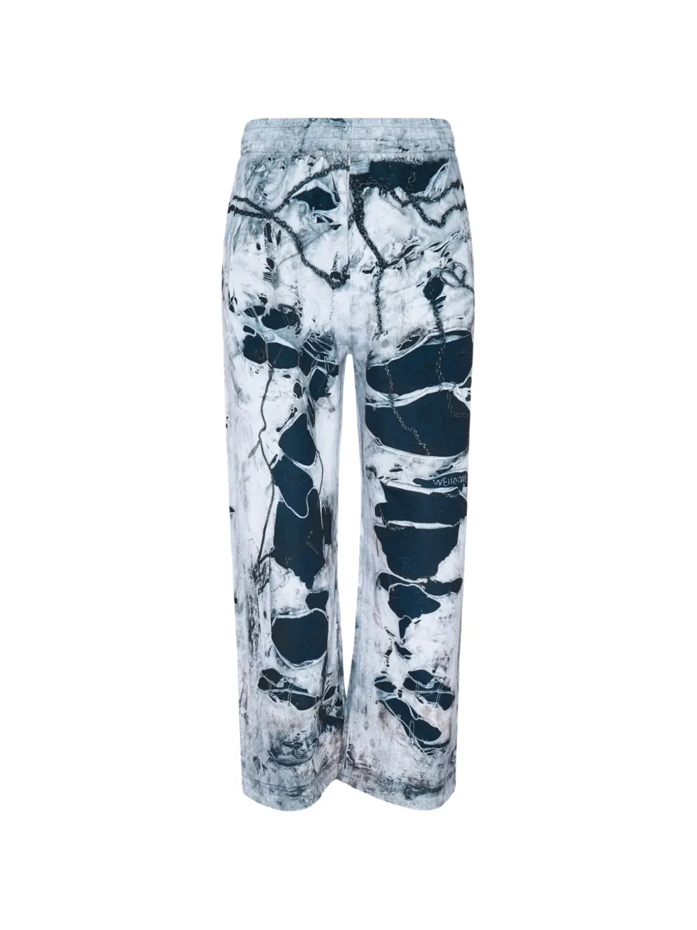 We11done distressed-effect track pants Wit