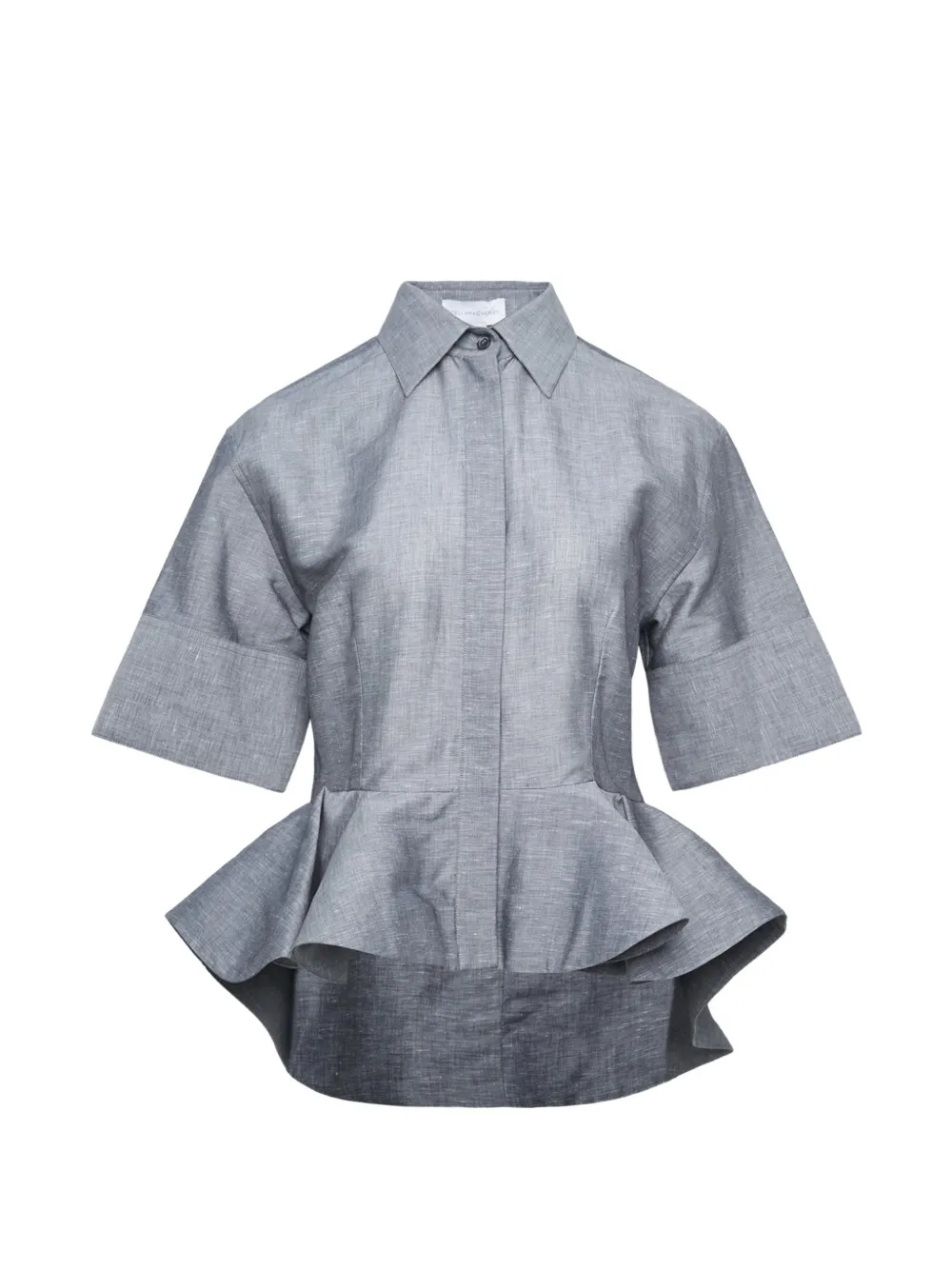 Stella McCartney peplum cotton shirt - Grau