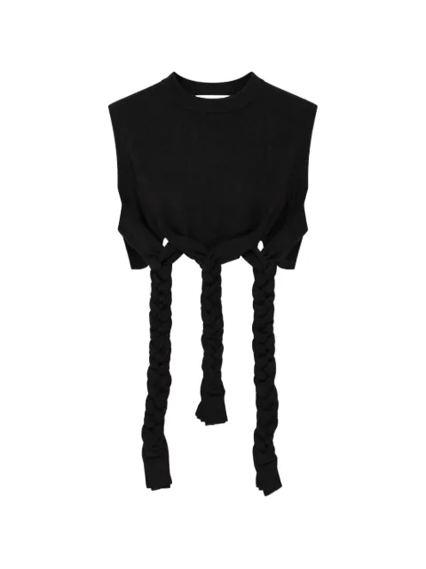 Enföld cropped top med flettet kant