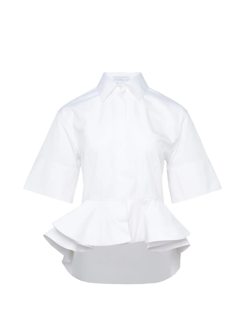 Stella McCartney peplum cotton poplin shirt Wit