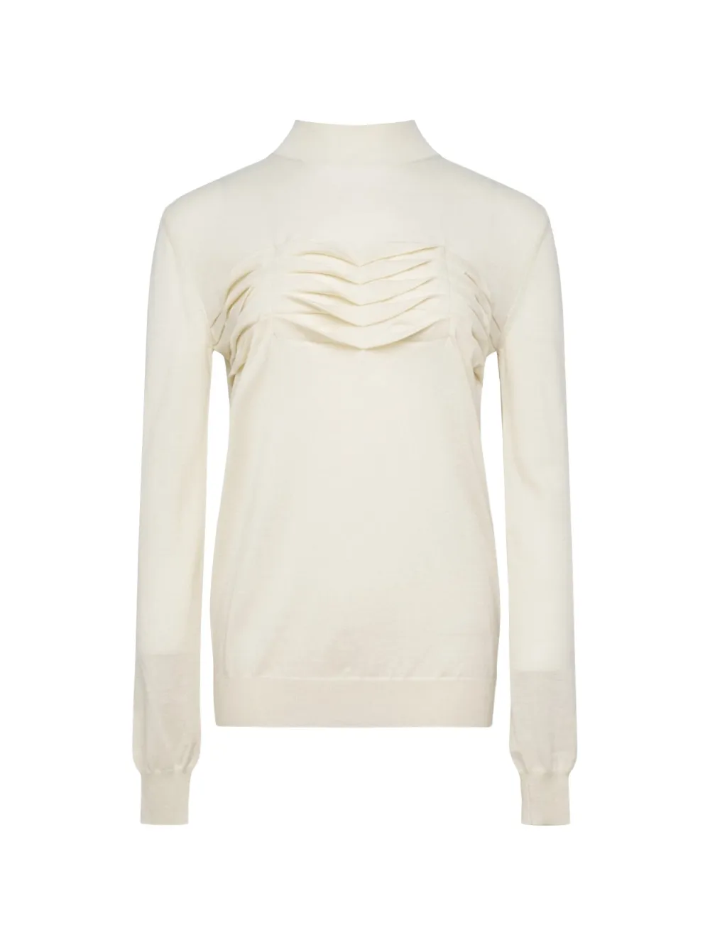 Jil Sander pleated cashmere sweater Beige