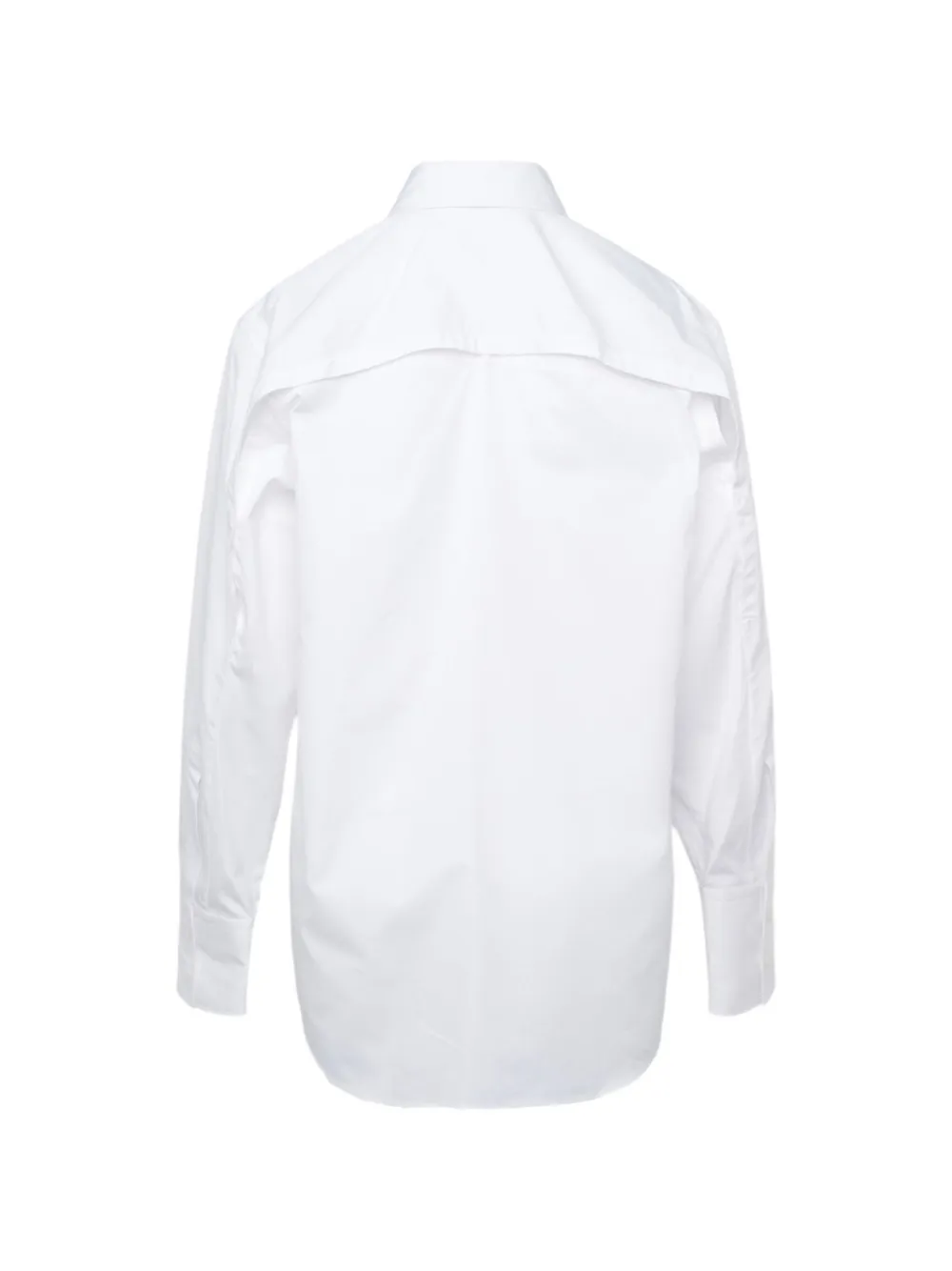 Stella McCartney open-back cotton poplin shirt Wit