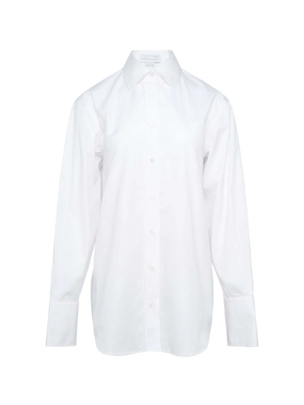 Stella McCartney open-back cotton poplin shirt Wit