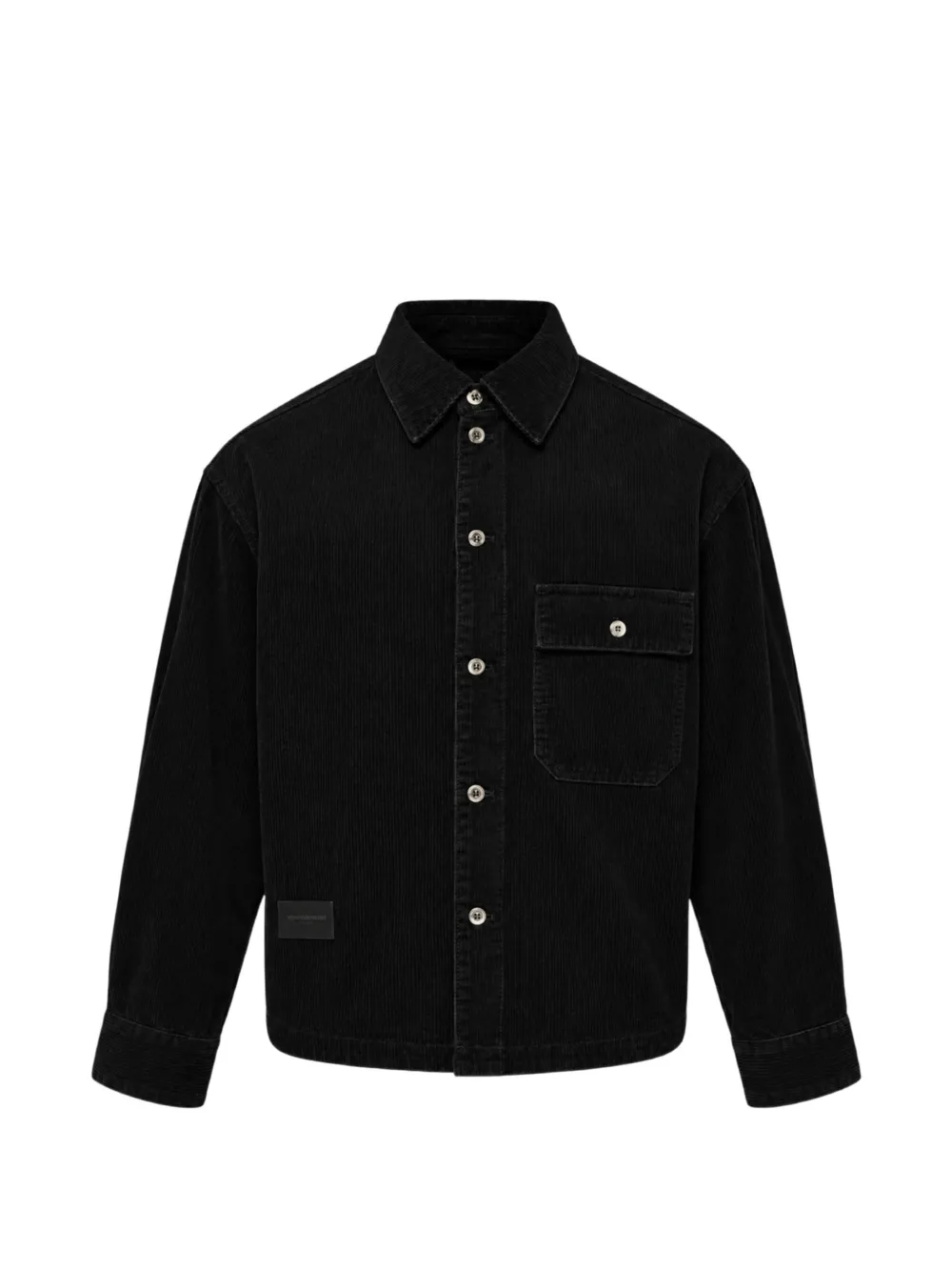 Wooyoungmi faded-effect corduroy shirt - Black