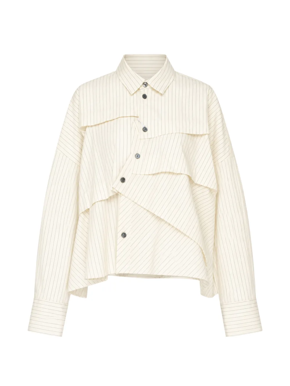 Enföld striped tucked shirt Beige