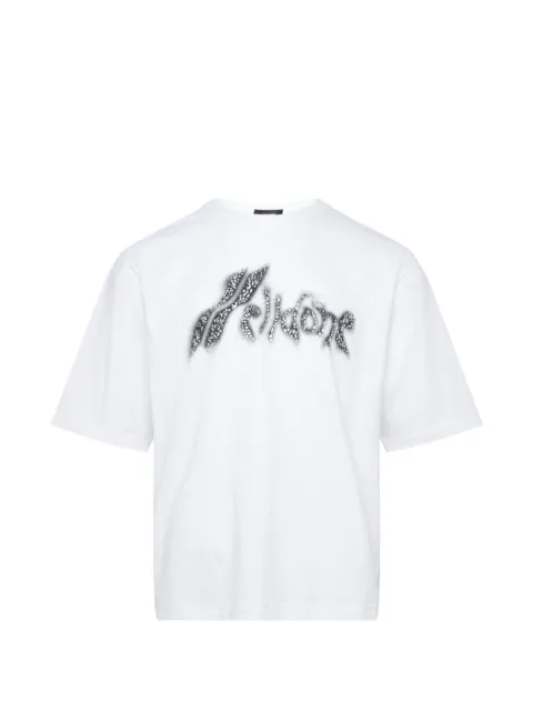 We11done crystal-embellished logo T-shirt