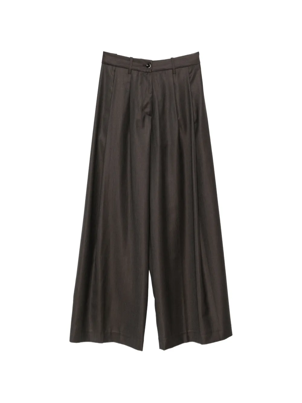 Nine In The Morning Petra pleated wide-leg trousers Grijs