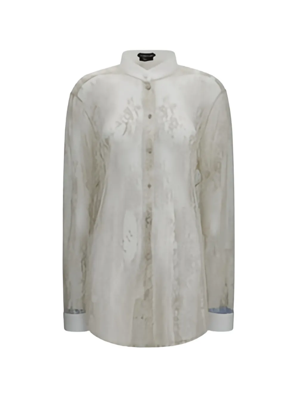 TOM FORD embroidered lace shirt - Nude