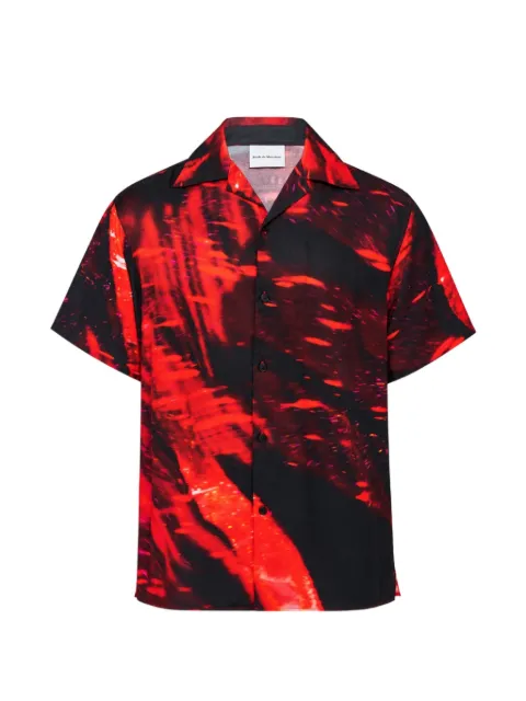 Drôle De Monsieur Notcha graphic-print short-sleeve shirt