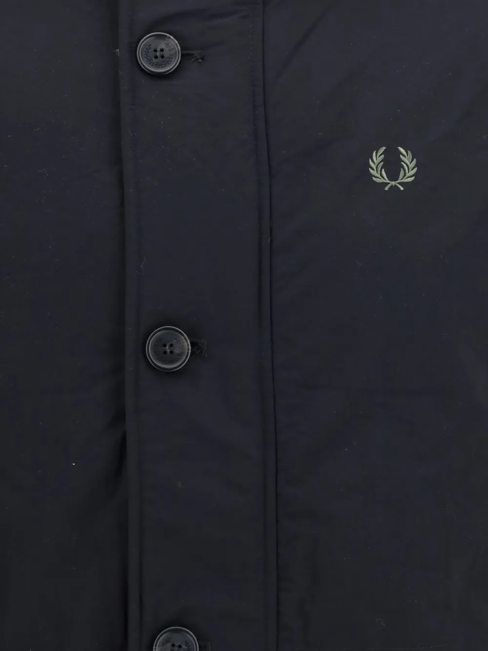 Fred Perry patch-pocket padded jacket Zwart