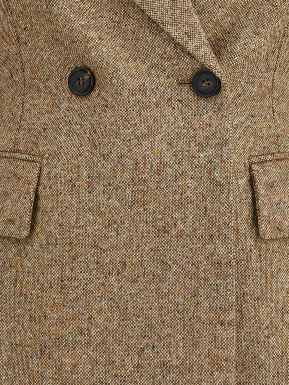 Brunello Cucinelli Donegal double-breasted blazer Bruin