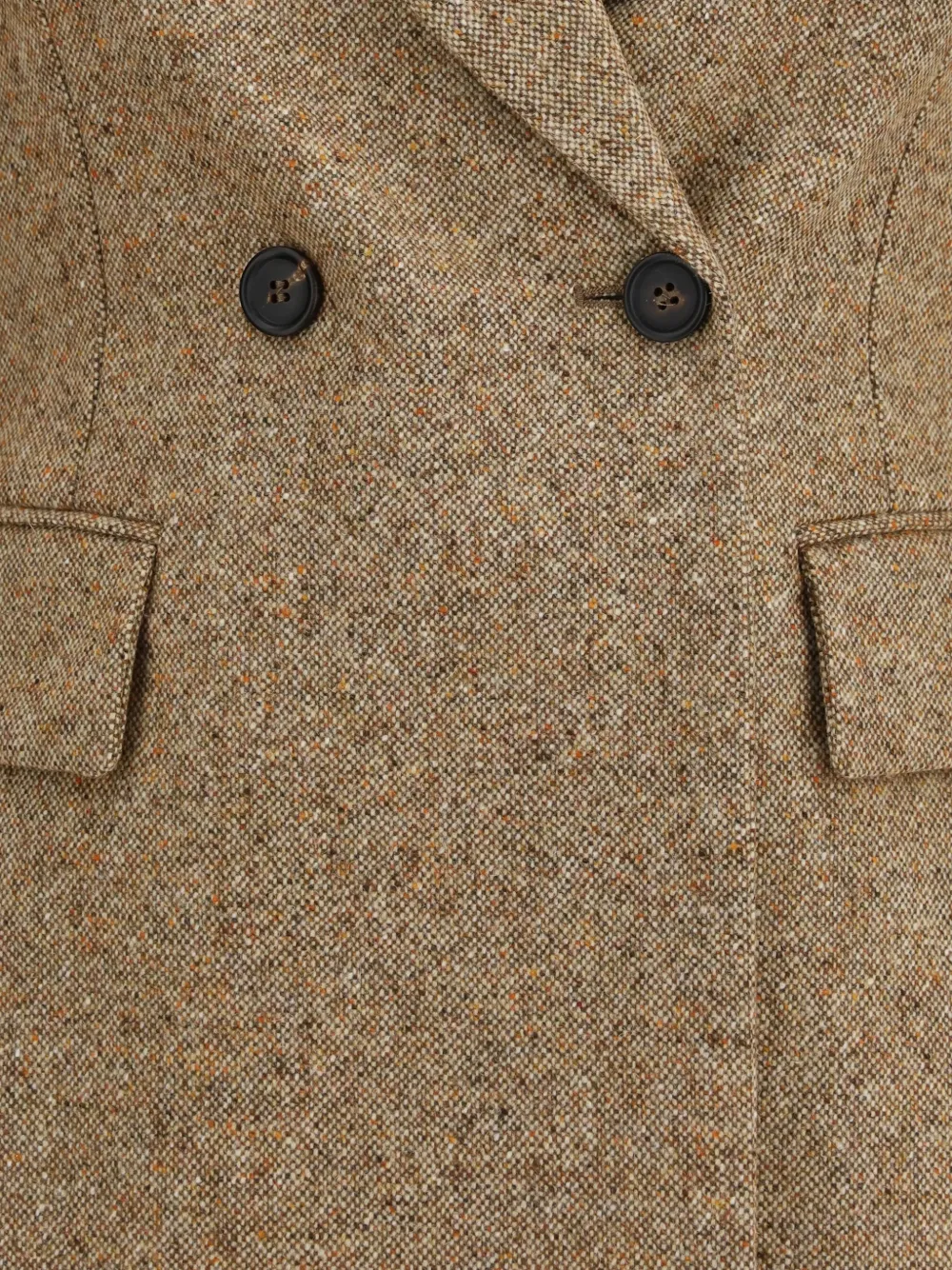 Brunello Cucinelli Donegal double-breasted blazer Bruin