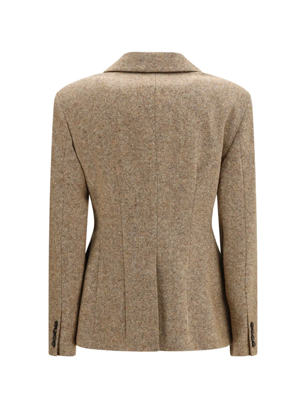 Brunello Cucinelli Donegal double-breasted blazer Bruin