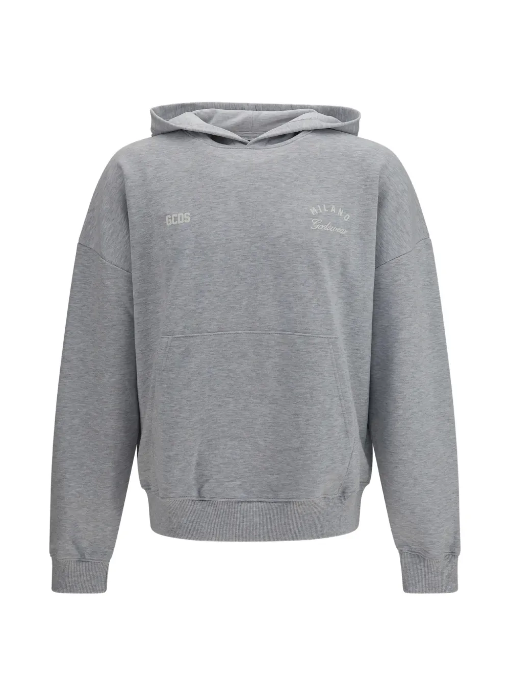 GCDS logo-print panelled hoodie - Grau