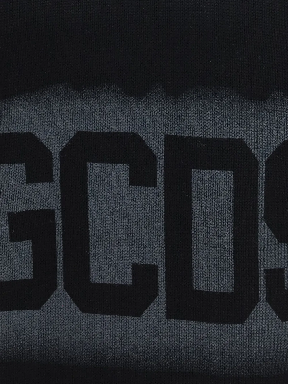 GCDS Logo Spray intarsia sweater Zwart