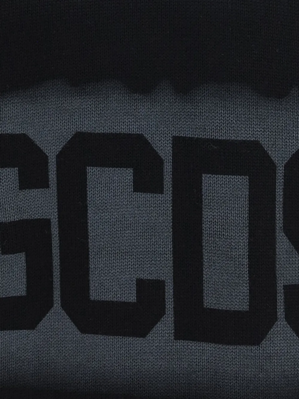 GCDS Logo Spray intarsia sweater Zwart