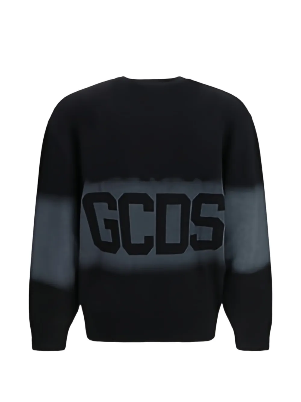 GCDS Logo Spray intarsia sweater Zwart