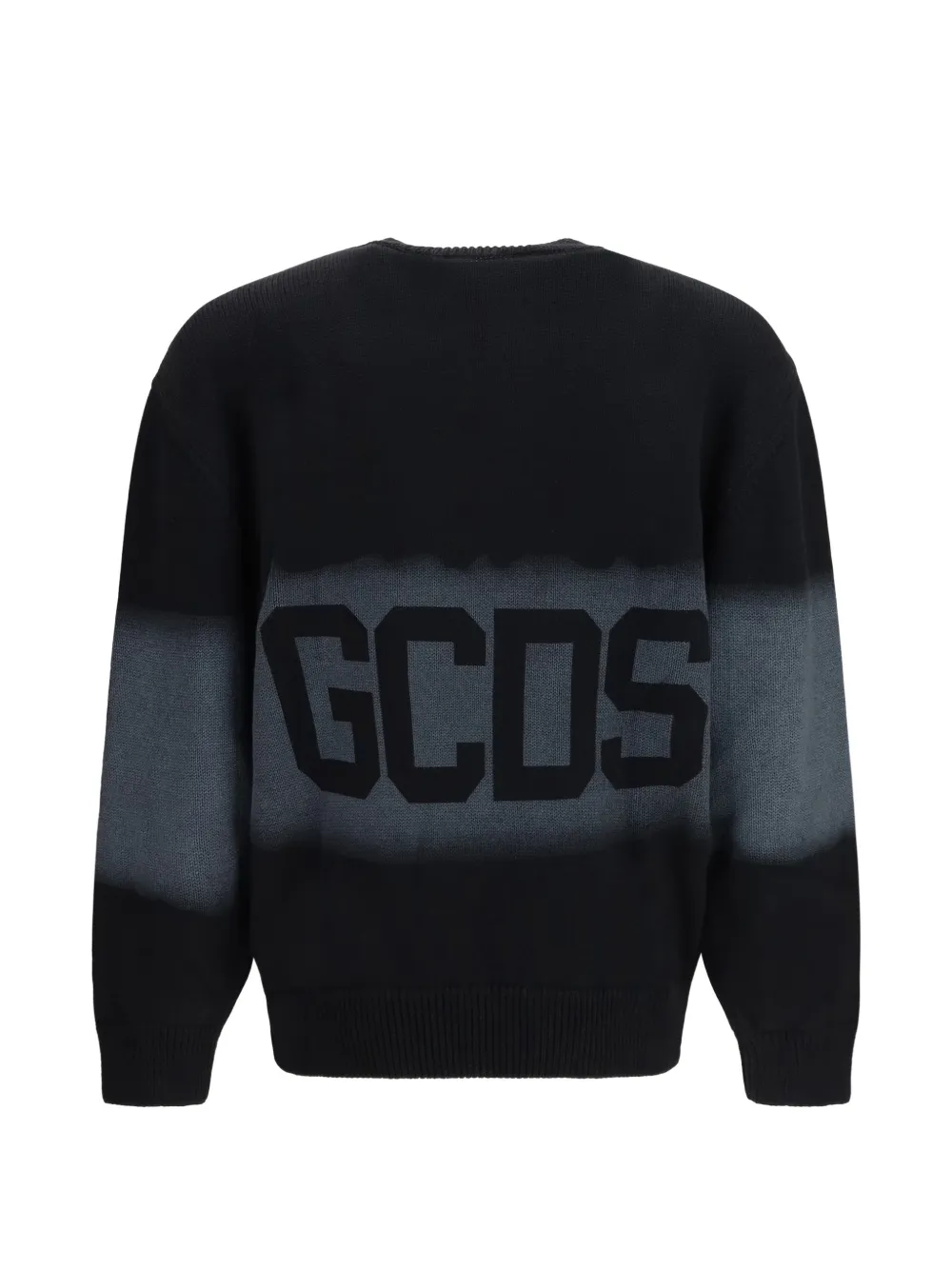 GCDS Logo Spray intarsia sweater Zwart