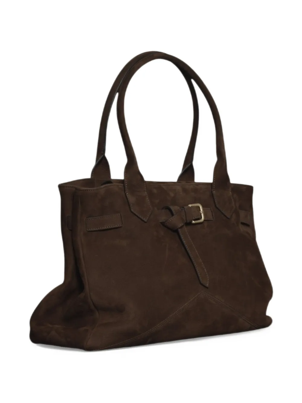 Ballantyne medium Kate 993 buckle-detail suede tote bag Bruin