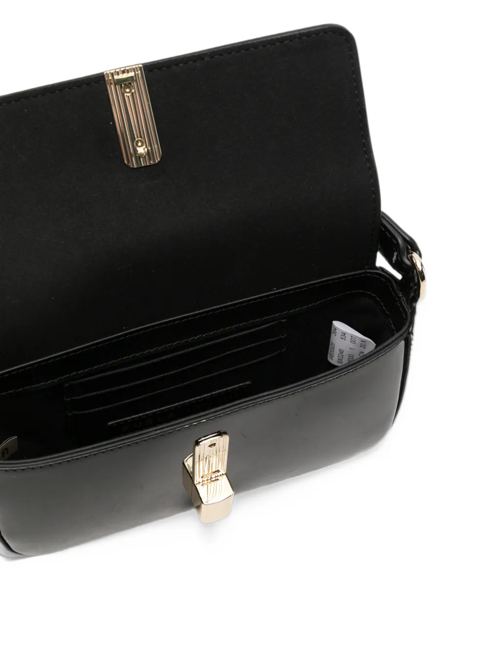 Furla Iride patent-leather mini bag Zwart