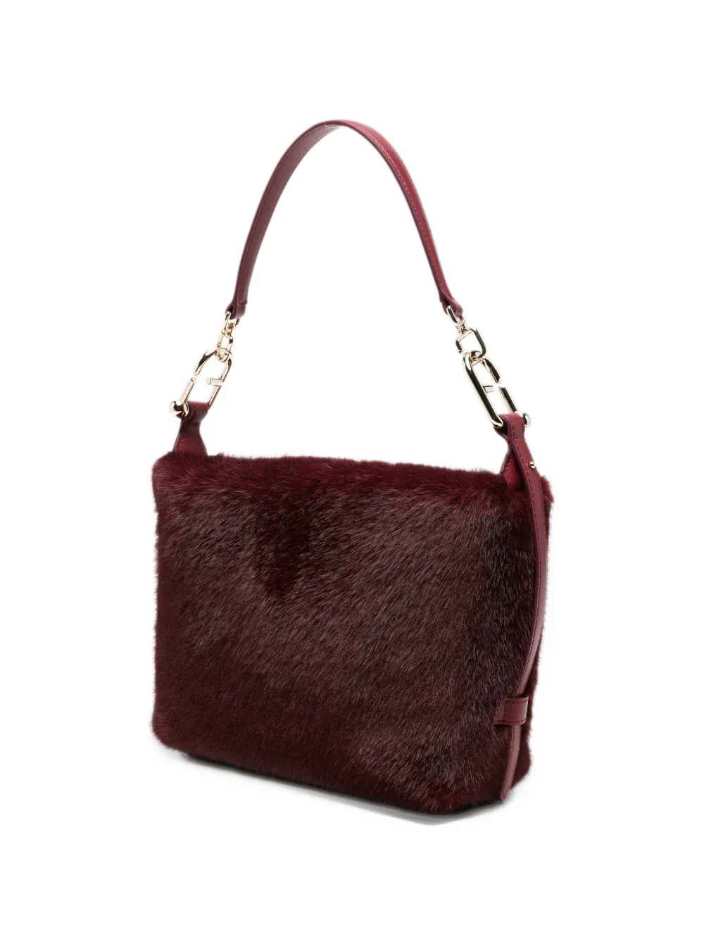 Furla Tonie faux-fur shoulder bag Rood