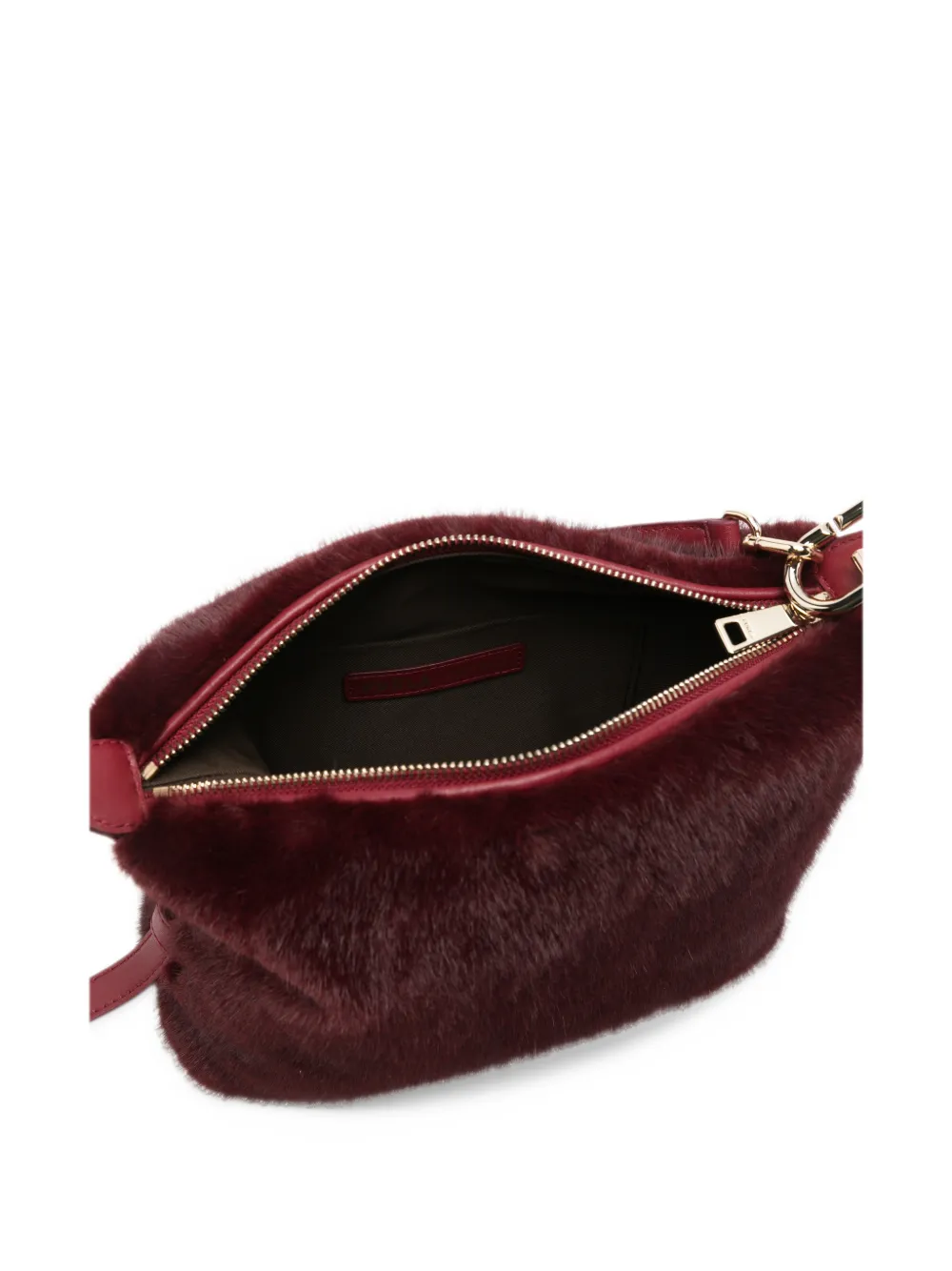 Furla Tonie faux-fur shoulder bag Rood