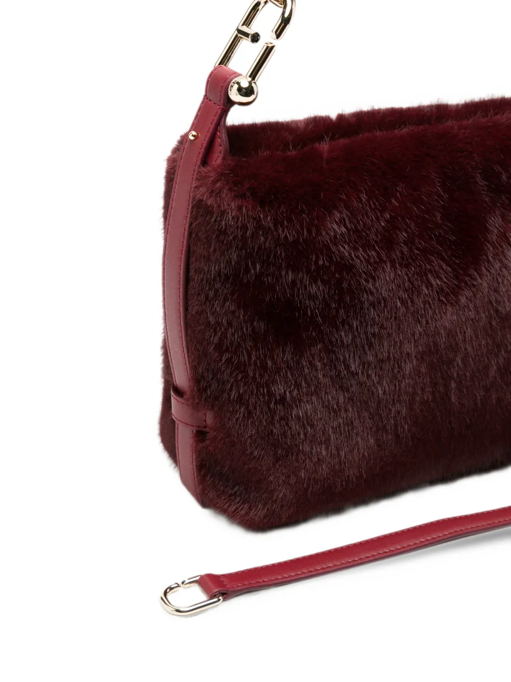 Furla Tonie faux-fur shoulder bag Rood