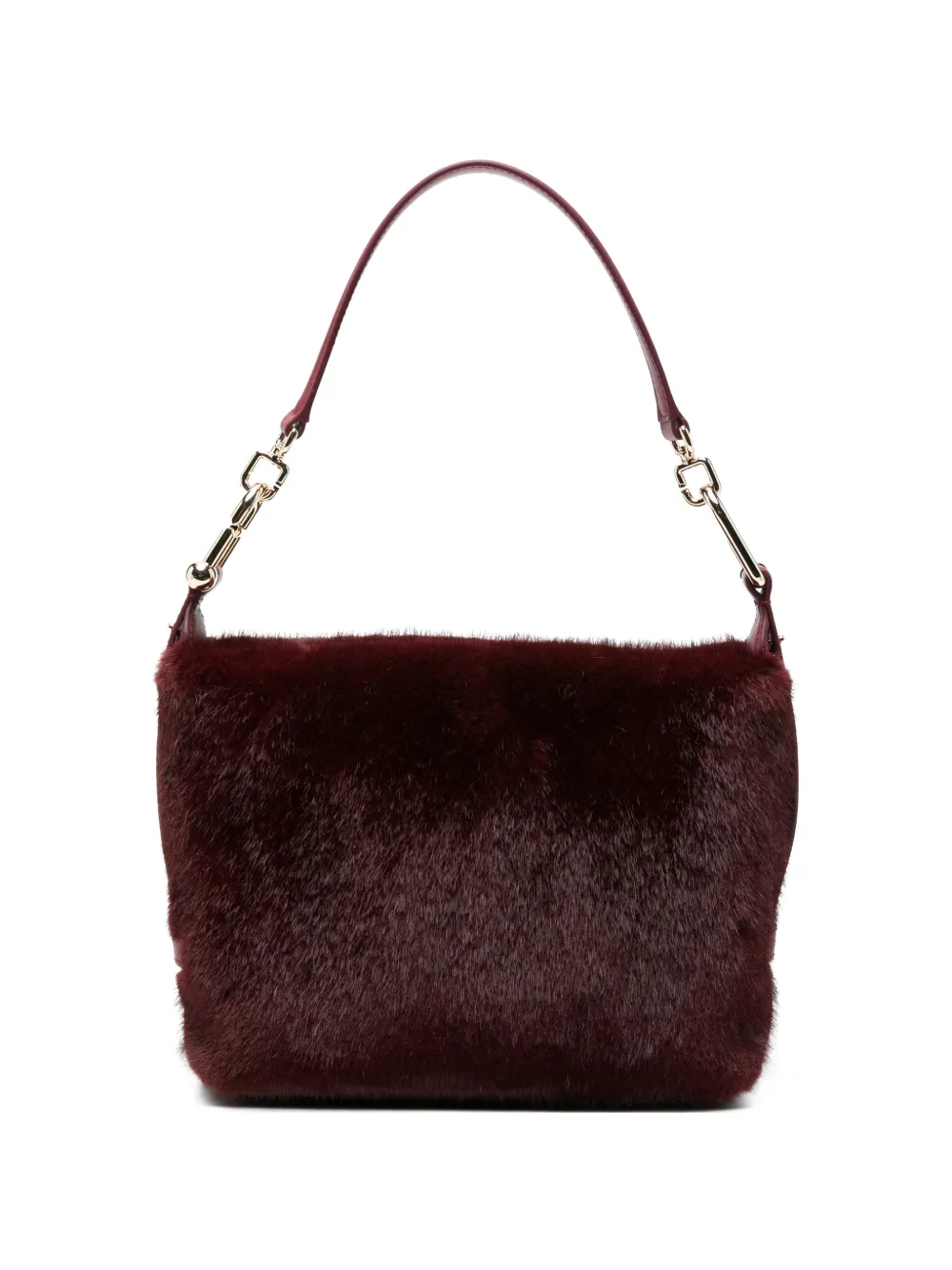 Furla Tonie schoudertas van imitatiebont Rood