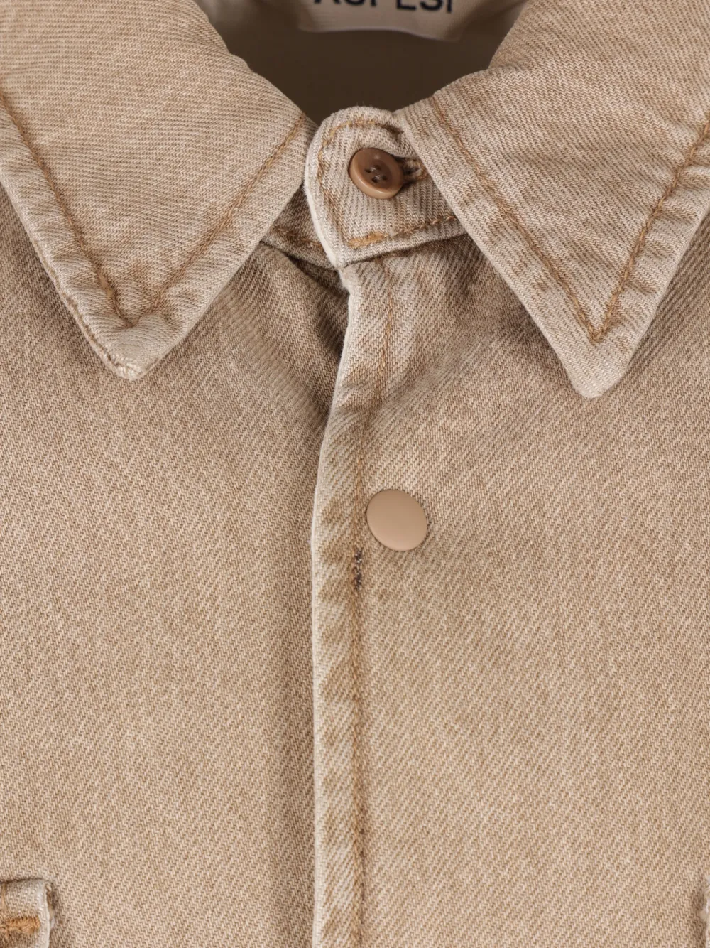 ASPESI button-up denim jacket Beige