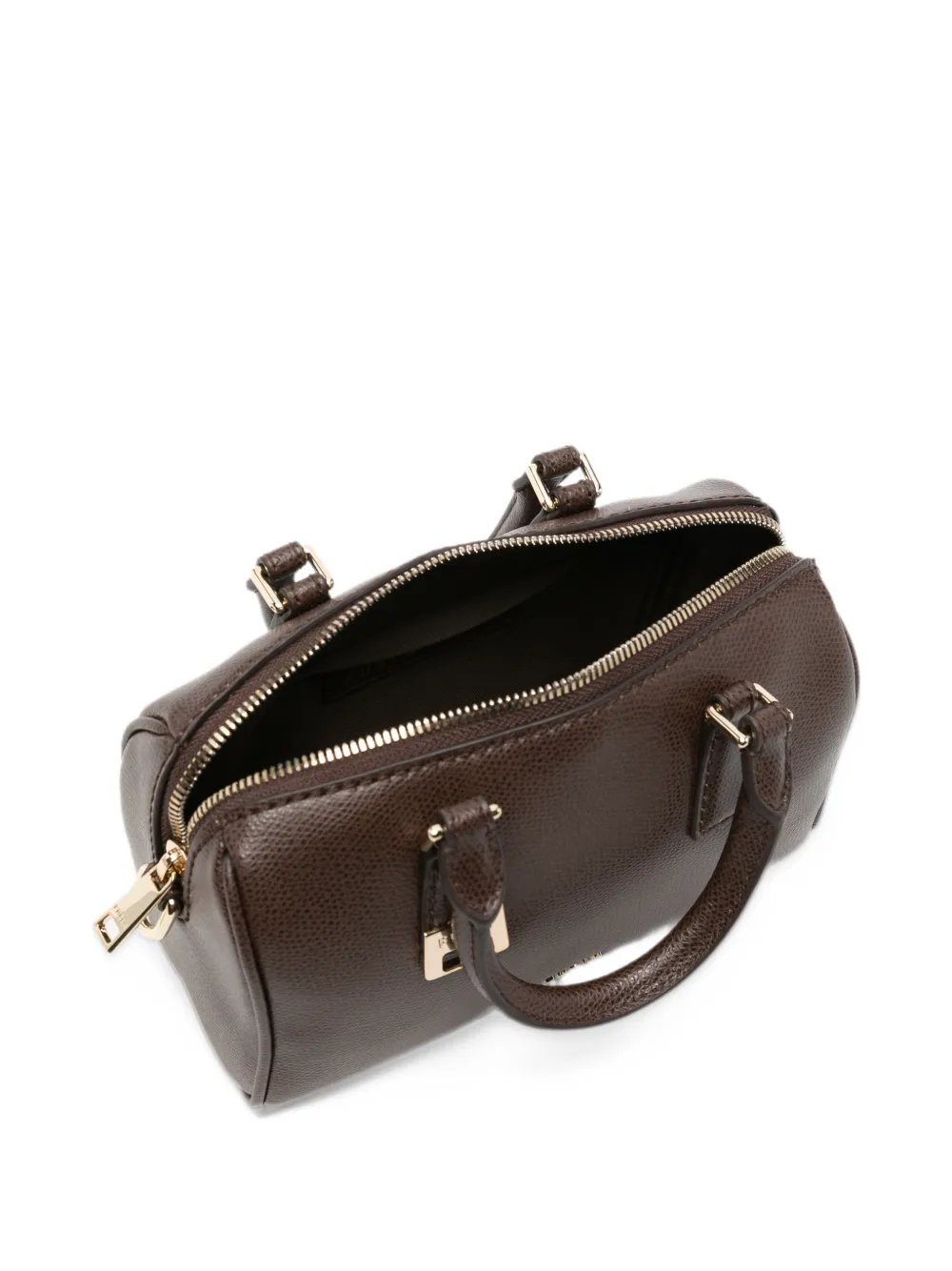 Furla logo-plaque leather tote bag Bruin
