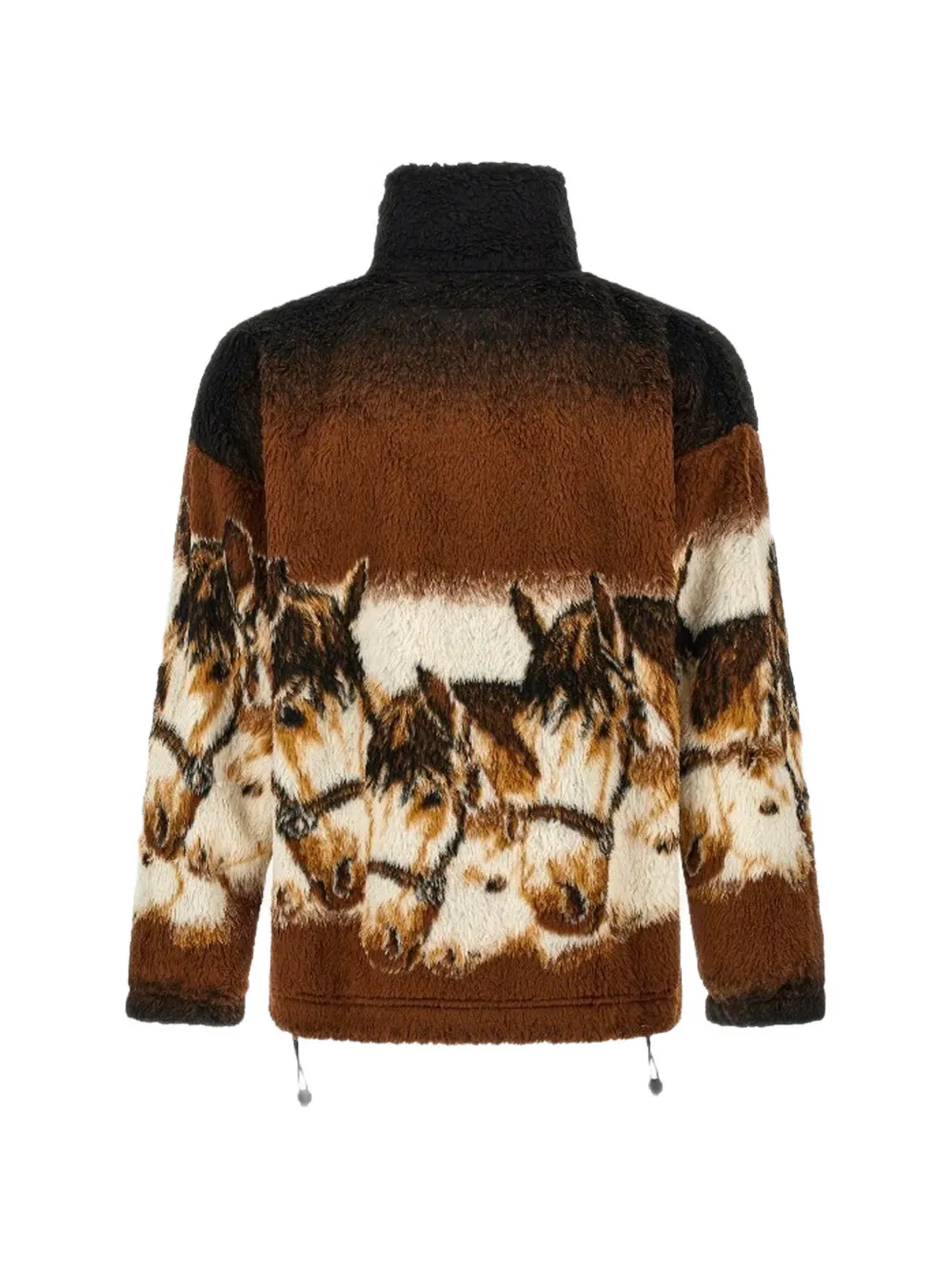 MM6 Maison Margiela horse portait fleece Bruin