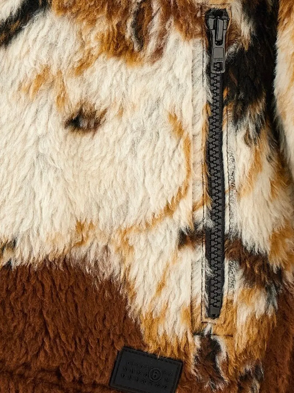 MM6 Maison Margiela horse portait fleece Bruin