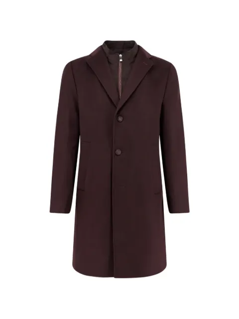 Corneliani 레이어드 노치드 라펠 코트